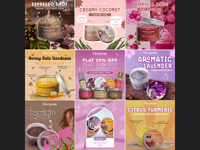Social Media Grid Design for