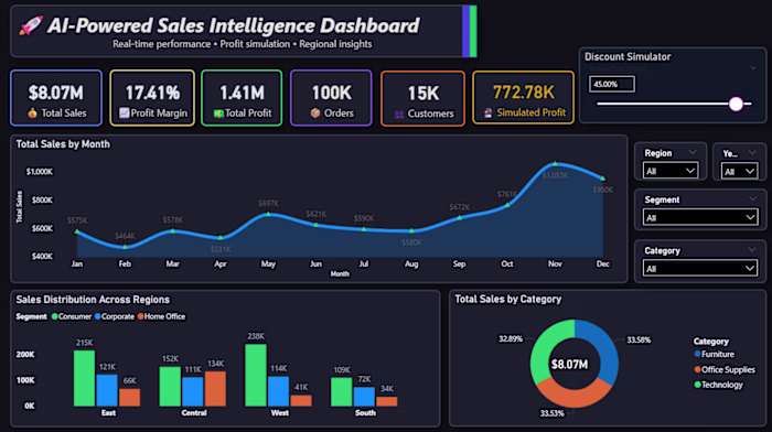Interactive Sales Intelligence Dashboard in