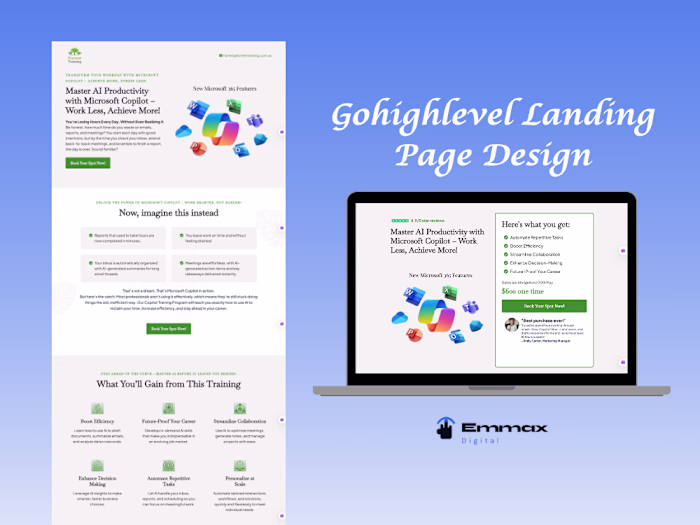 GoHighLevel Landing Page Design (Microsoft