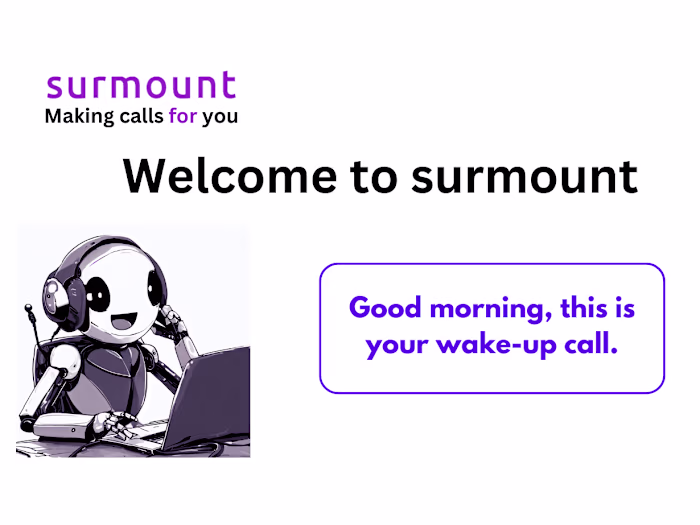 Surmount.app | Your virtual telephone assistant