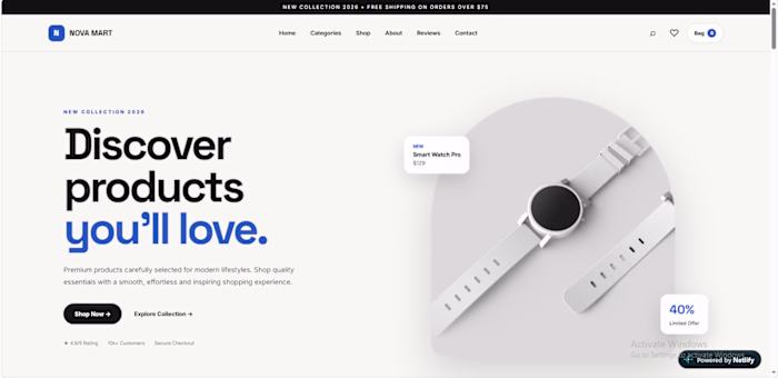 A modern e-commerce store designed
