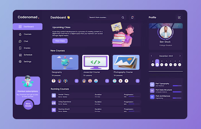 Online Courses Template - CodeNomad