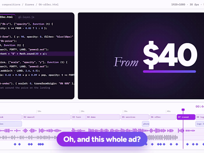 SaaS launch ad with a