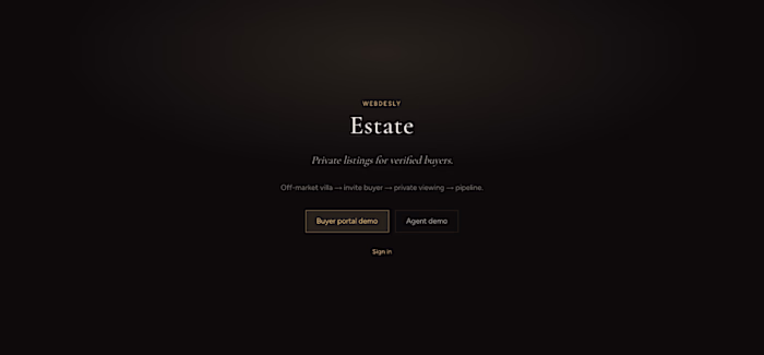 Webdesly Estate — Luxury Real Estate OS