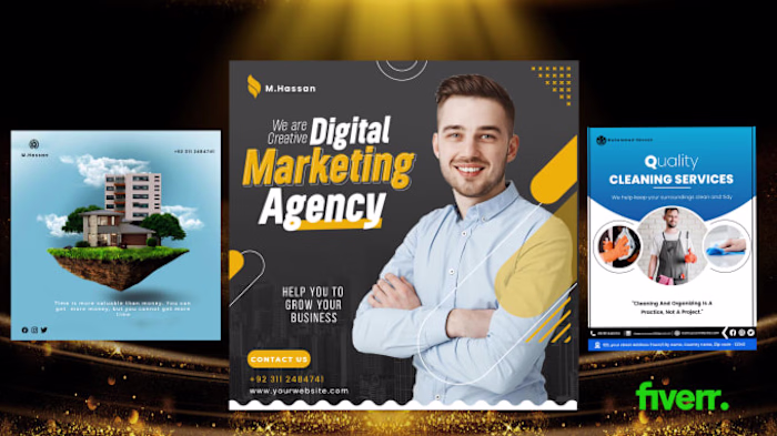 I will design flyer and poster with in 2 hours