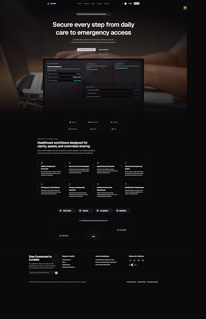 CuraNet — A healthcare records
