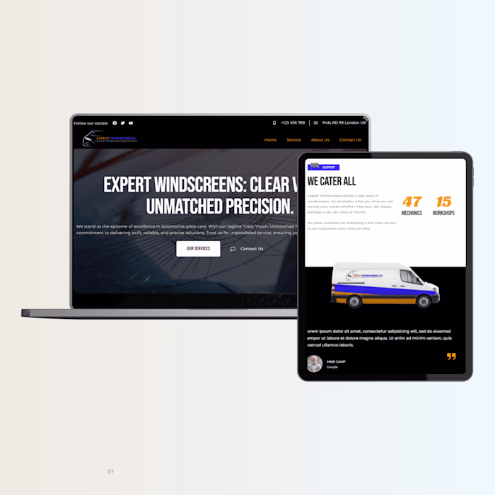 Website & Branding For Expert Windscreens