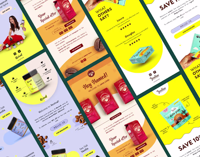 Email marketing newsletter for CPG