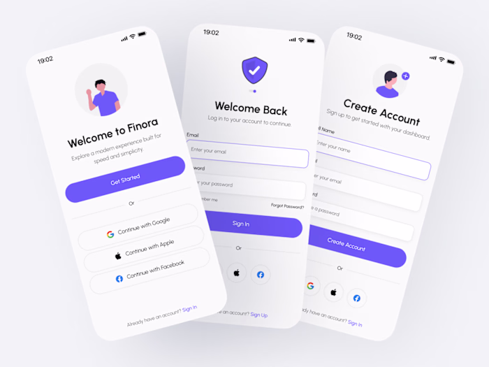 Finora - Onboarding & Authentication