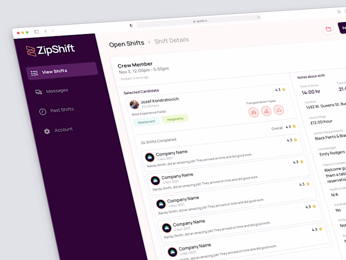 ZipShift: Developing the Future of Jobs on Demand in the UK