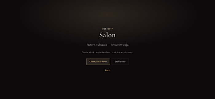 Webdesly Salon — Private Shopping