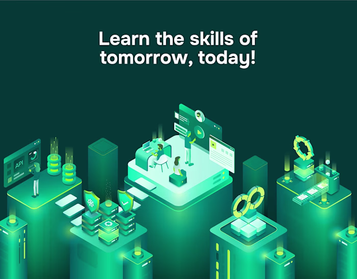 Product Security Academy Isometric Illustration