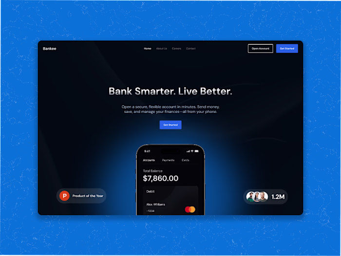 Fintech Hero Section Design