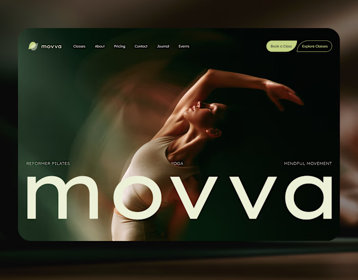 MOVVA — Yoga & Pilates Website Design and Webflow Development