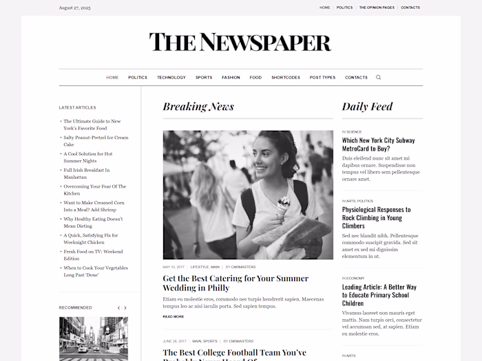 Wordpress Newspaper Website