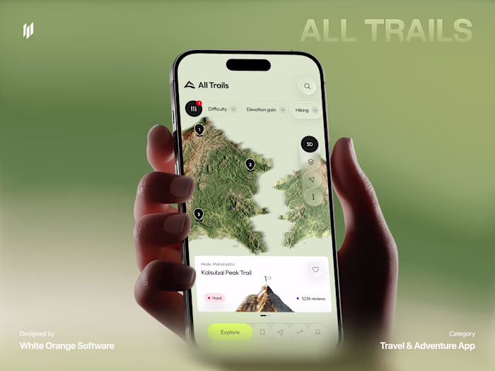 A modern All Trails redesign