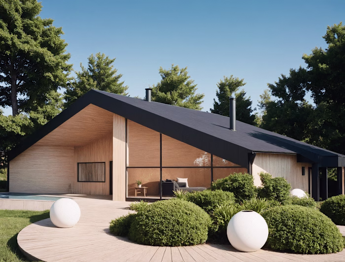 Eco-cottage in a green area
