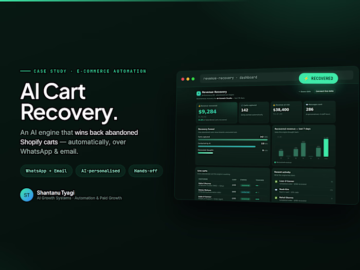 AI Cart Recovery — WhatsApp & Email Automation