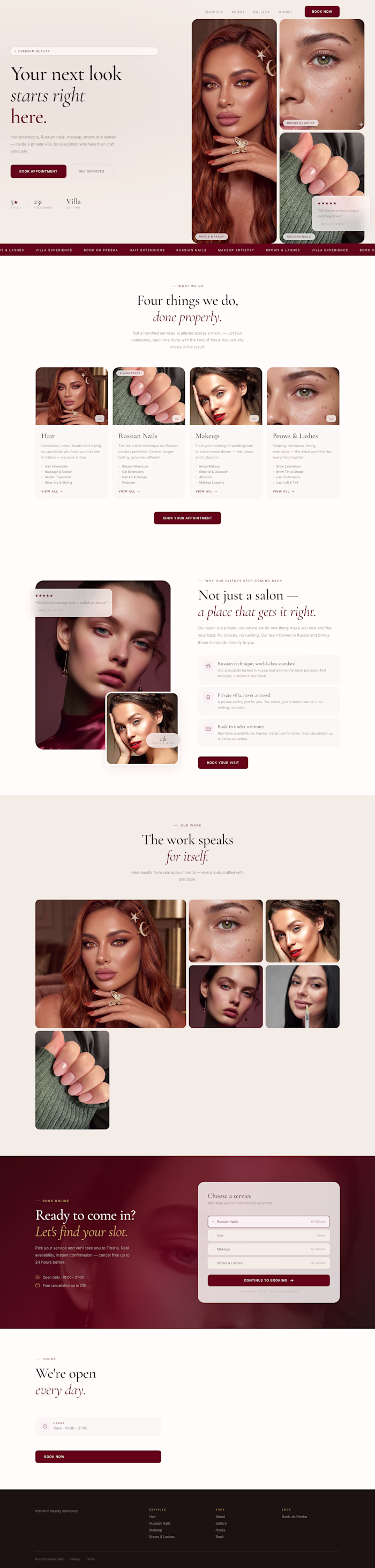 Luxury Beauty Salon Website &