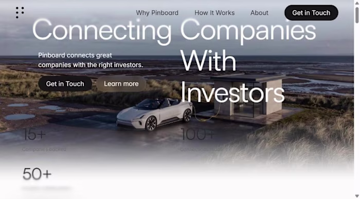 Pinboard: Framer Website for a B2B Investment Advisory
