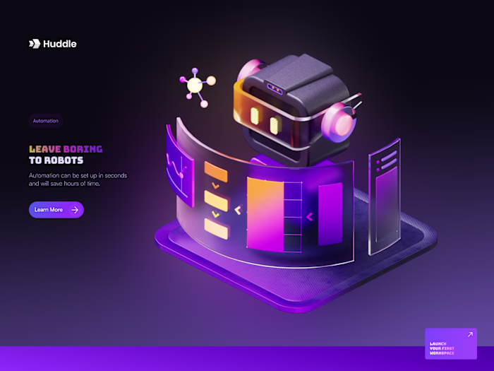 Huddle website illustration 