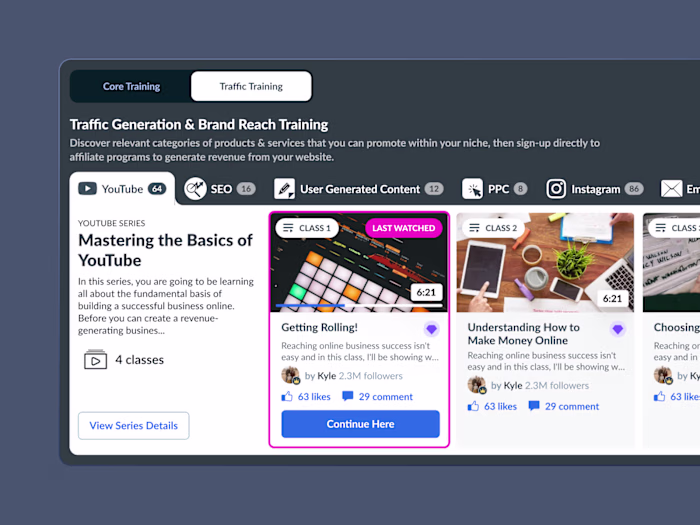 I've designed a training module interface featuring interact...
