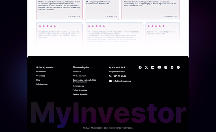 Footer design for a digital