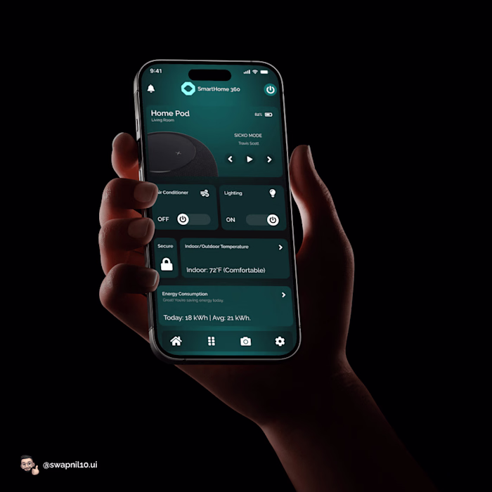 Smart Home Control App UI