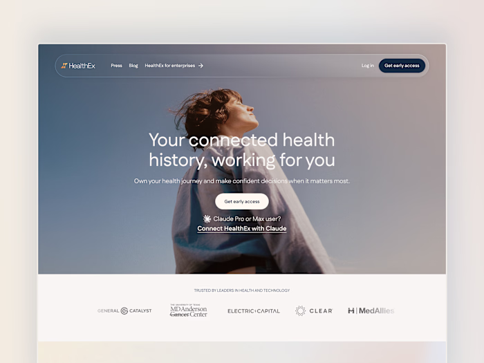 HealthEx Website Built in Framer