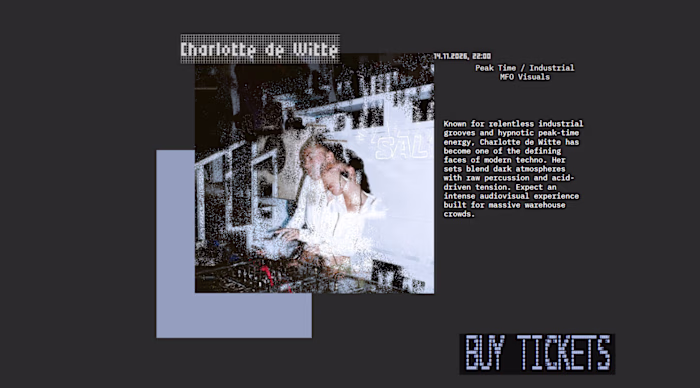 techno festival concept page