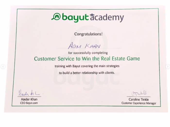 A pair of training certificates