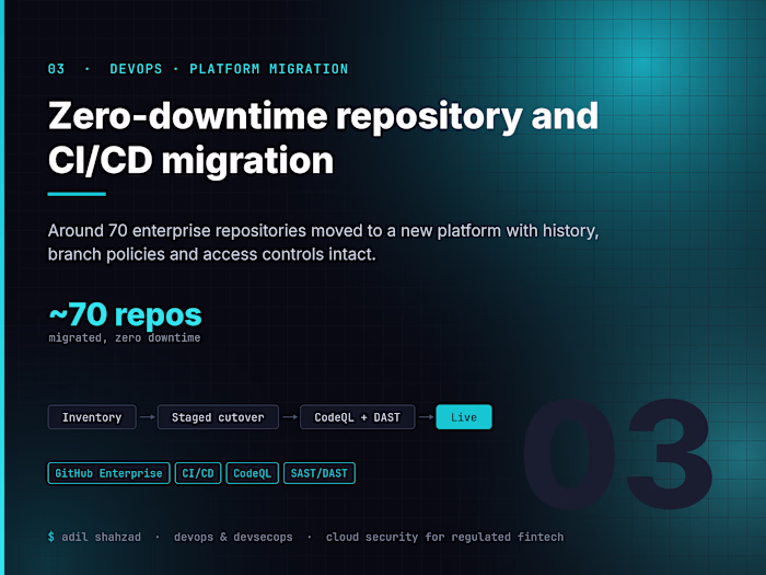 Zero-downtime repository and pipeline migration
Around