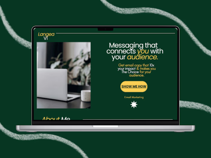 Landing Page Design For Email Copywriter