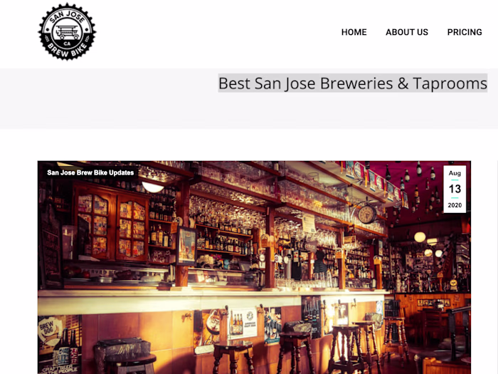 Best San Jose Breweries & Taprooms | San Jose Brew Bike