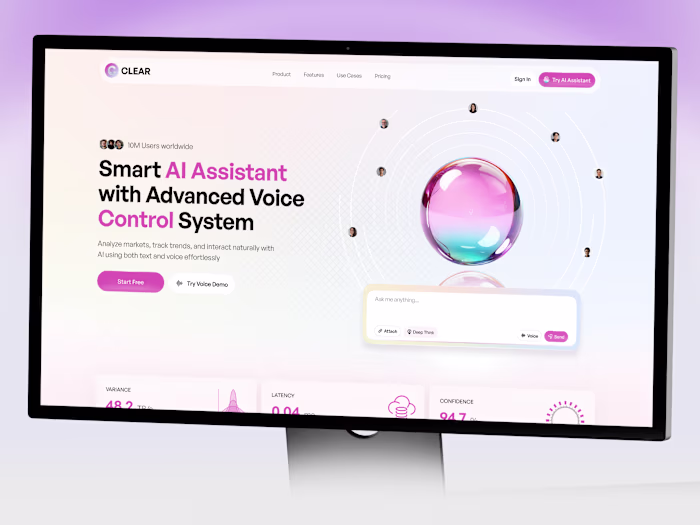 Smart AI Assistant Landing Page
