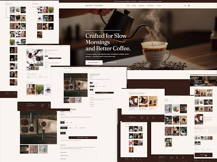 Premium Shopify Coffee Brand Ecommerce Store Design