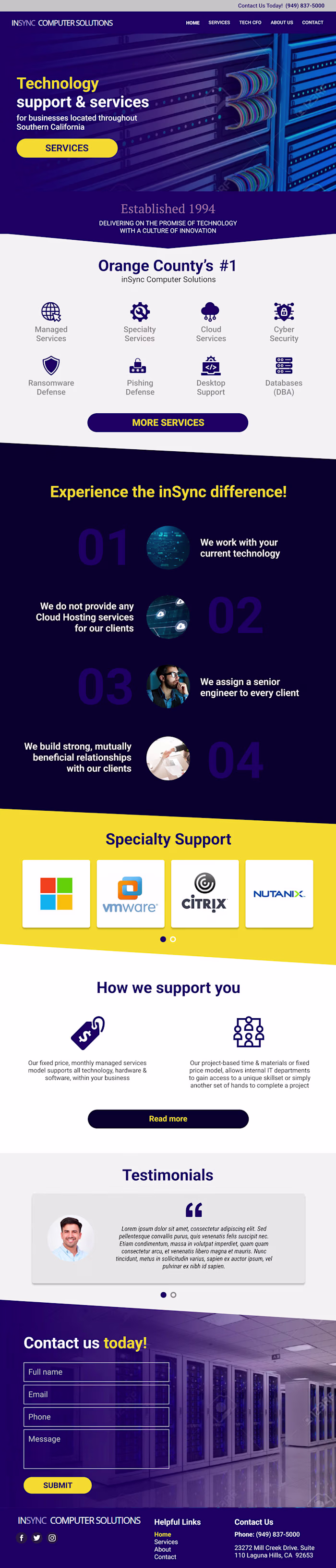 LANDING PAGE MOCKUP DESIGN