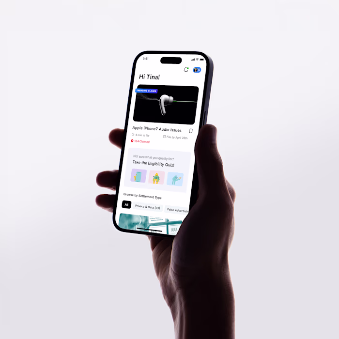 Mobile app for legal tech start-up