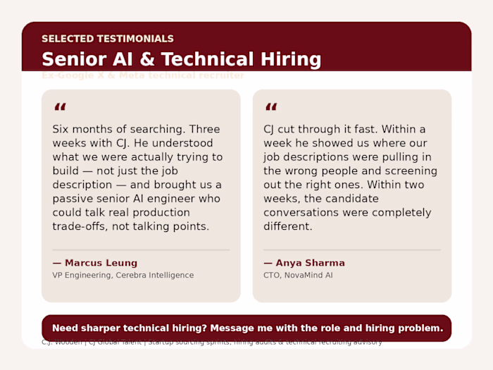 Selected Testimonials — AI &