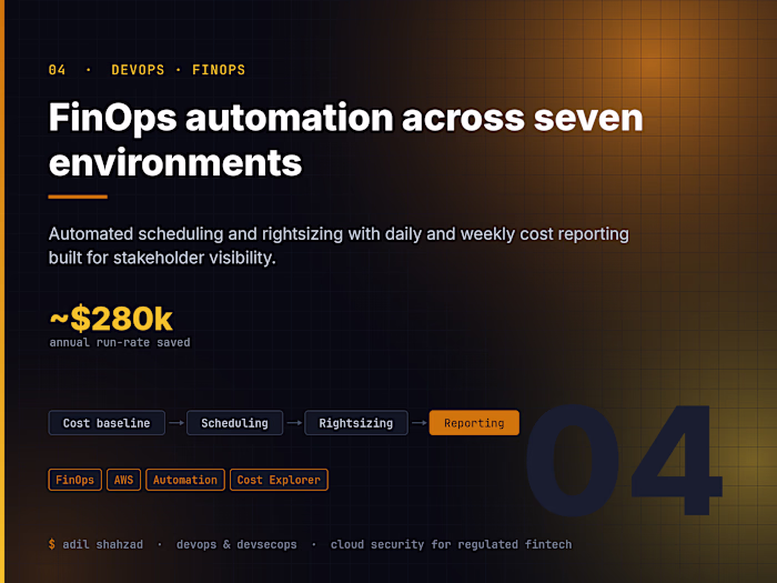 FinOps automation across seven environments

Automated