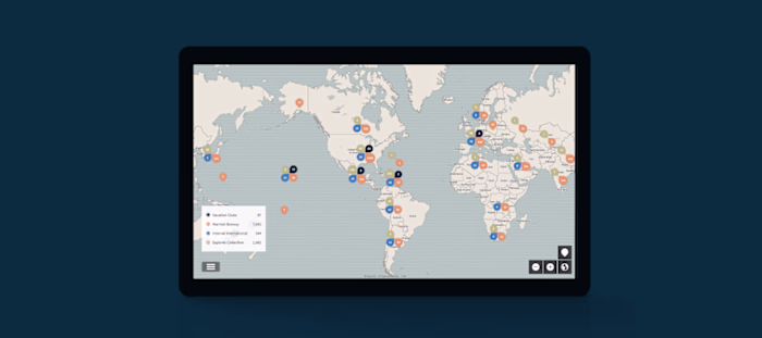Marriott Vacations Touchscreen Map
