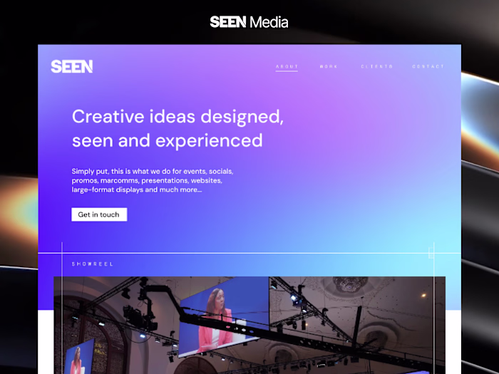 Framer Website Development for Seen Media UK