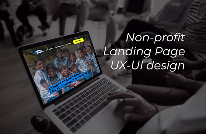 Non-profit landing page UX UI design
