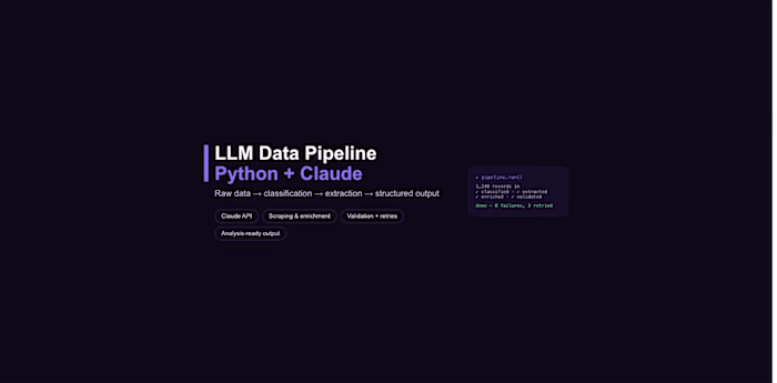LLM Data Pipeline — Python + Claude