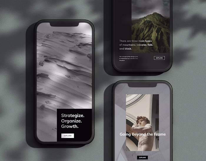 GARIOT Phone Mockups with Natural Shadows