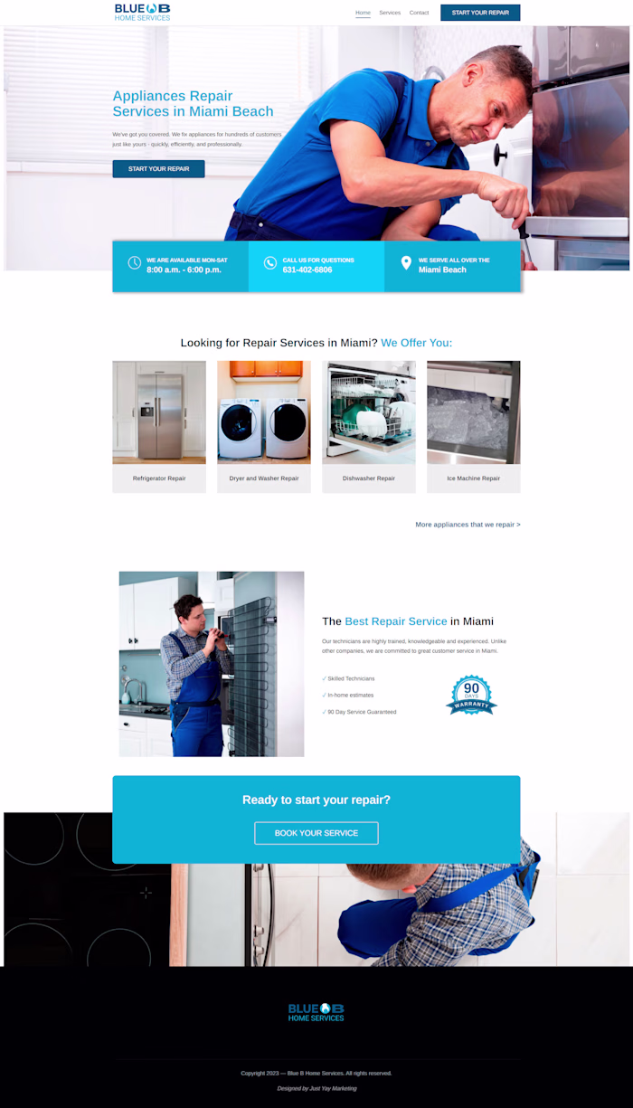 Repair Service Website Design and Creation | Wordpress
