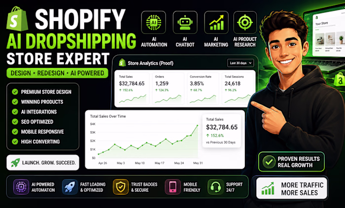 Launch an AI-powered Shopify dropshipping