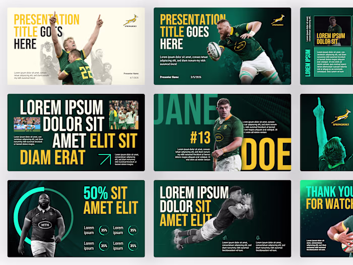 South African Rugby Presentation Template