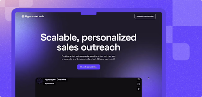 Designed and developed Hyperscale's website in just seven days