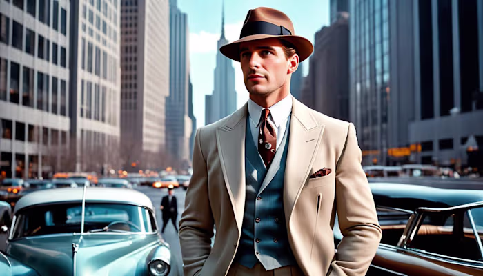 Time Traveling Hipster: 1940s Man in Modern Times